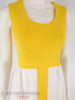 60s/70s Yellow + White Maxi - close up