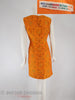 60s Orange Silk Sheath - back and label