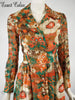 60s/70s Autumn Colors Hostess Dress - close