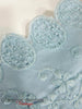 50s Light Blue Eyelet Dress - embroidery detail
