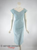 50s Light Blue Eyelet Dress - against white