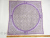 Vtg Lavender Thistles Silk Scarf - flat with ruler