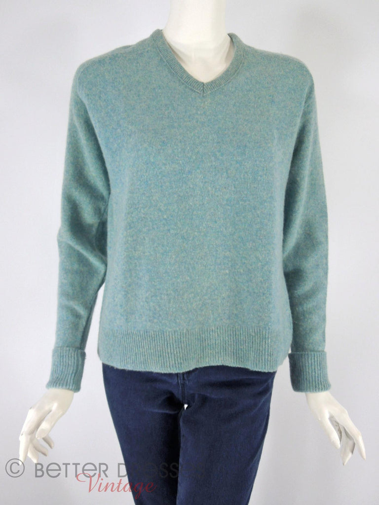60s/70s Blue Wool Sweater - front