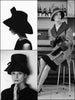50s Black Fur Felt Mushroom Hat - 1950s images Audrey Hepburn
