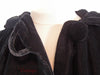 40s Hooded Velvet Opera Jacket - button + loop