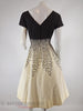 50s Black & Cream Party Dress - back