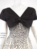 50s Black & Cream Party Dress - close