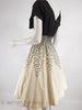 50s Black & Cream Party Dress - side