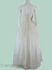 50s/60s Strapless White Cupcake Gown - back on teal