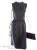 50s Little Black Sheath Dress - front