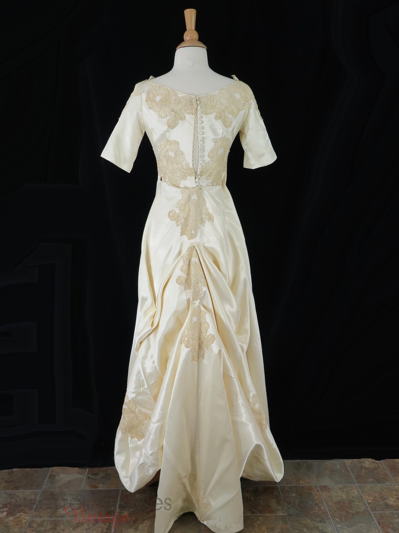 60s Satin and Lace Wedding Gown – Better Dresses Vintage 60s Satin and Lace Wedding Gown – Better Dresses Vintage