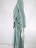 70s Aqua Tie Bodice Dress - side view