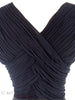 50s Ruched Criss-Cross Bodice LBD - bodice detail