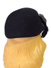 50s black calot, back view