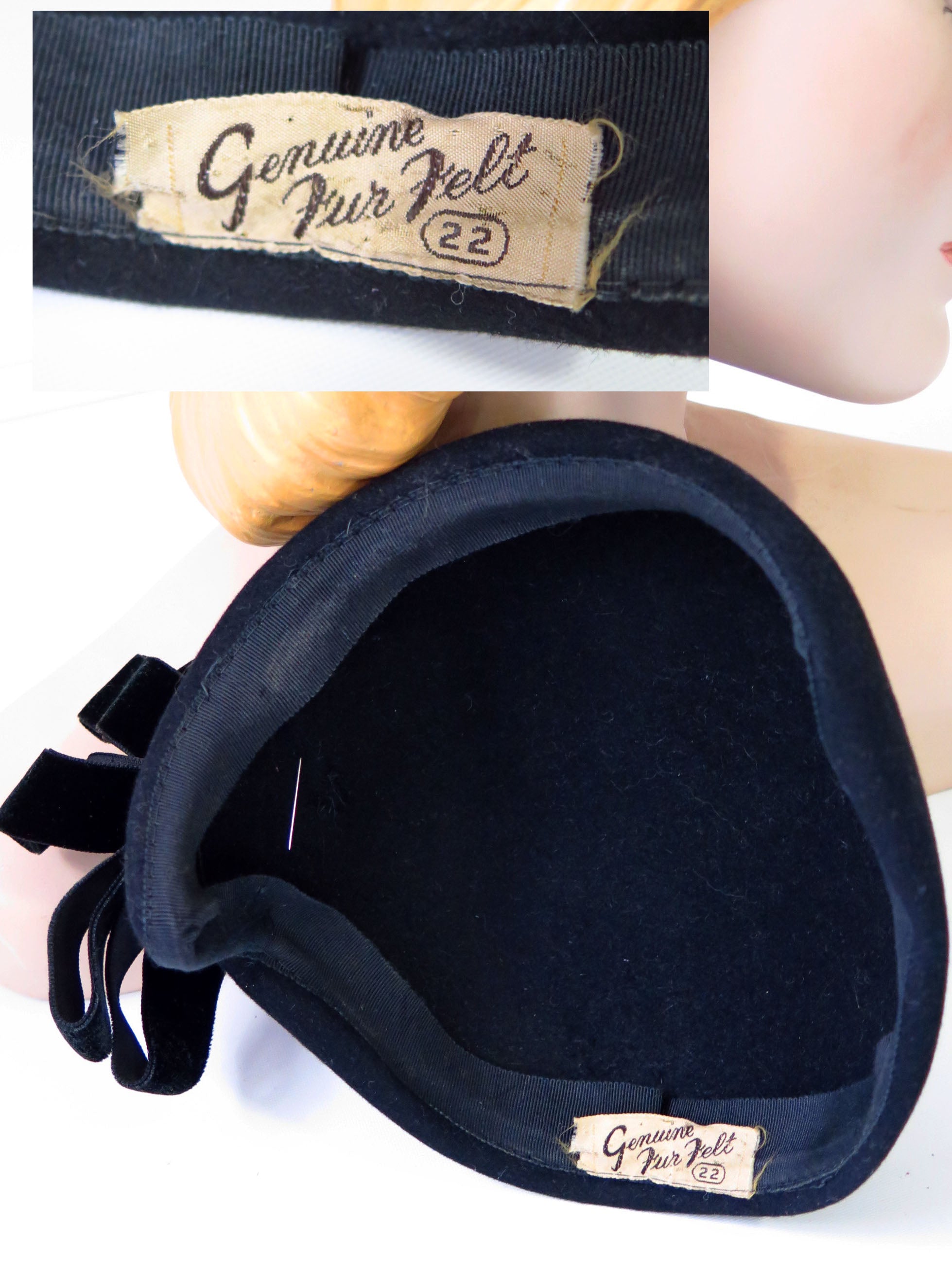 50s Embellished Black Calot Hat – Better Dresses Vintage