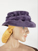 50s/60s Purple Fur Felt Hat worn with brim down low