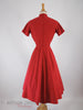 40s/50s Red Plaid Shirtwaist - back