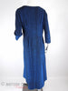 60s Blue Metallic Duster Coat - back view