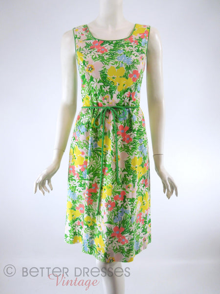 70s Floral Sundress - full view