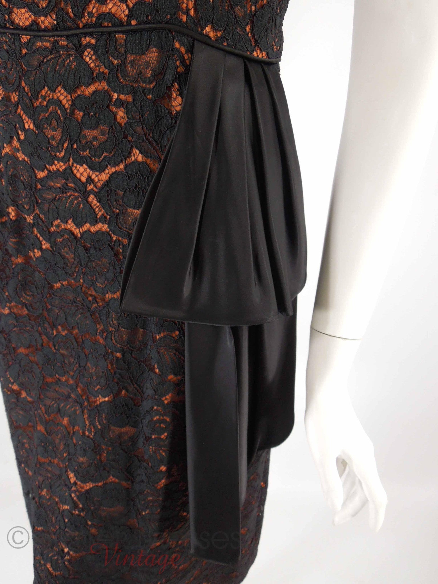 orange and black lace dress Orange and Black Velvet Aso Ebi Lace Dress Styles