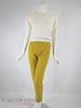60s Spicy Mustard Stretch Pants - with a sweater