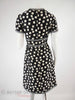 70s B&W Geometric Print Dress - back