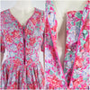 80s Laura Ashley Floral Dress - bodice detail