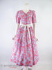 80s Laura Ashley Floral Dress - with a ribbon
