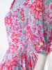 80s Laura Ashley Floral Dress - sleeve and zip detail