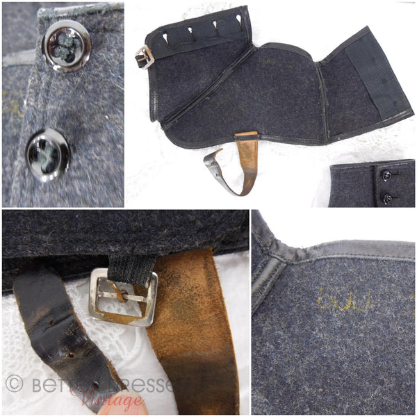 Antique Wool Spats - details