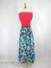 60s/70s Velvet and Floral Maxi - back view