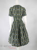 50s/60s Green Plaid Belted Shirtwaist - back view