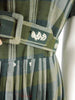 50s/60s Green Plaid Belted Shirtwaist - waist seam
