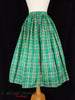 60s Plaid Taffeta Full Skirt - back view