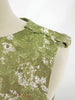 60s Moss Green Full Skirt Dress - bow detail
