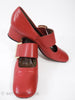 60s Mod Red Mary Jane Shoes - stacked view