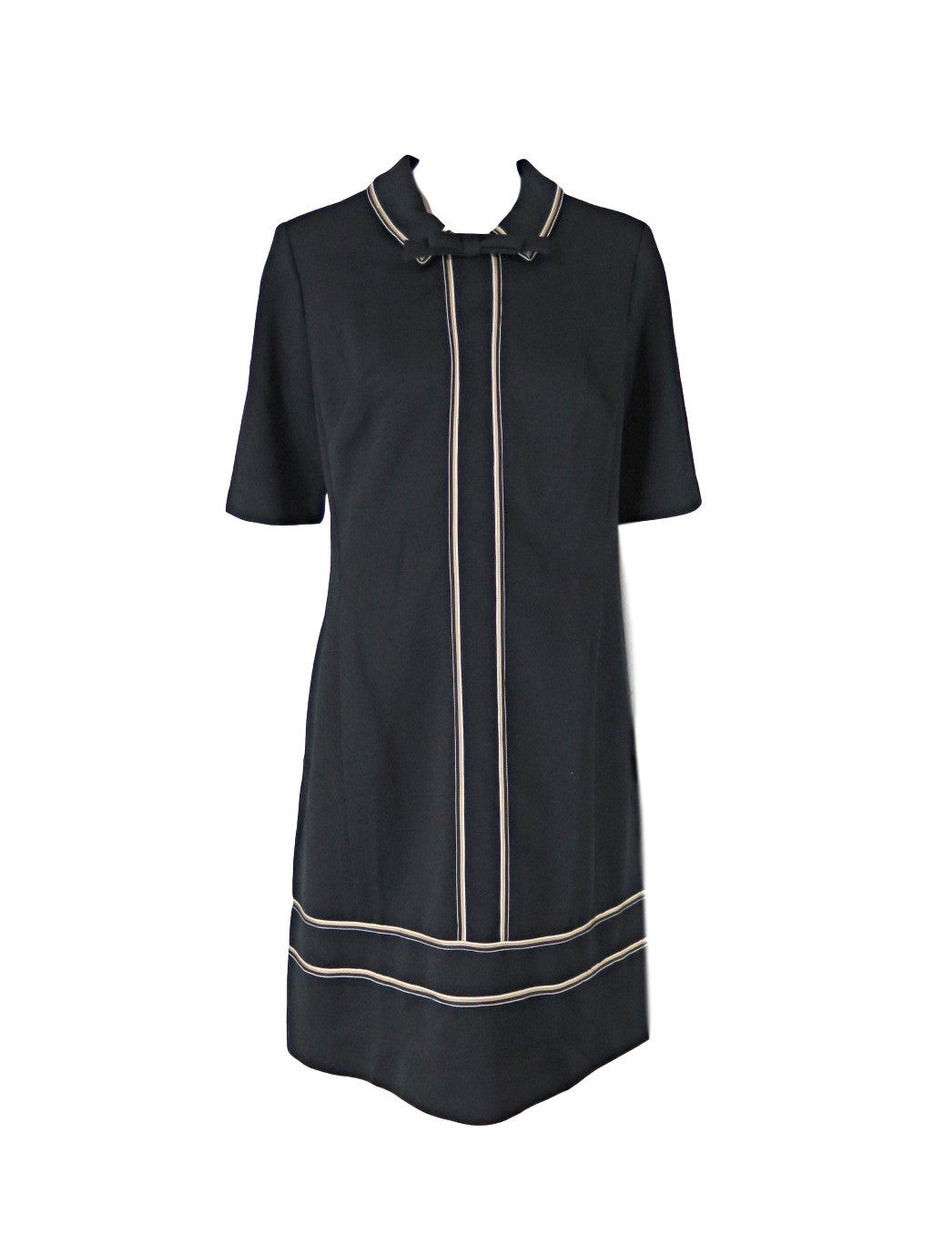 60s Shift Dress in Black Crimplene Better Dresses Vintage 60s Shift Dress in Black Crimplene Better Dresses Vintage