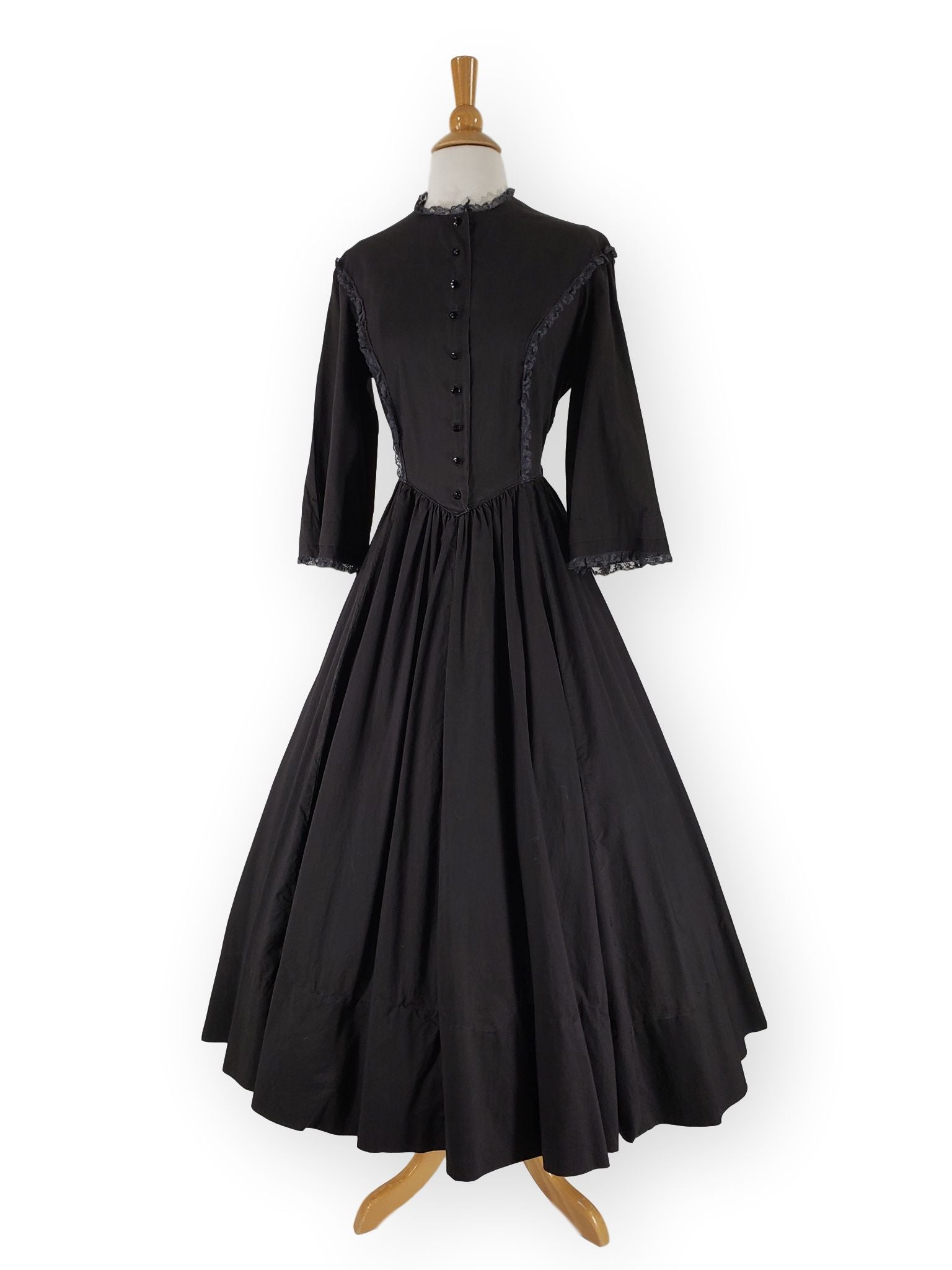 40s Black Cotton New Look Dress Better Dresses Vintage 40s Black Cotton New Look Dress Better Dresses Vintage