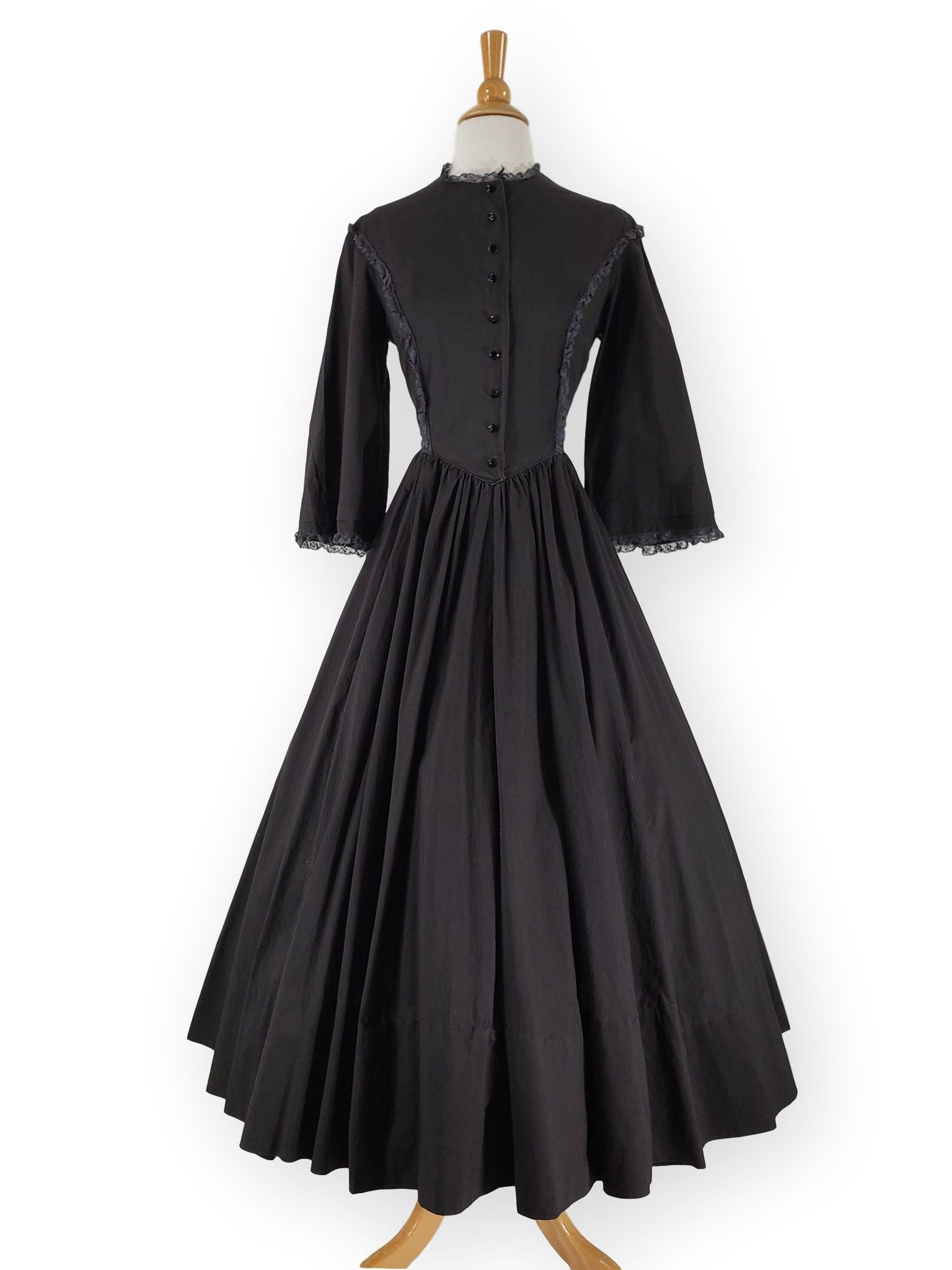 40s Black Cotton New Look Dress Better Dresses Vintage 40s Black Cotton New Look Dress Better Dresses Vintage
