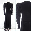 30s Black Velvet Dress & Jkt - jacket back views