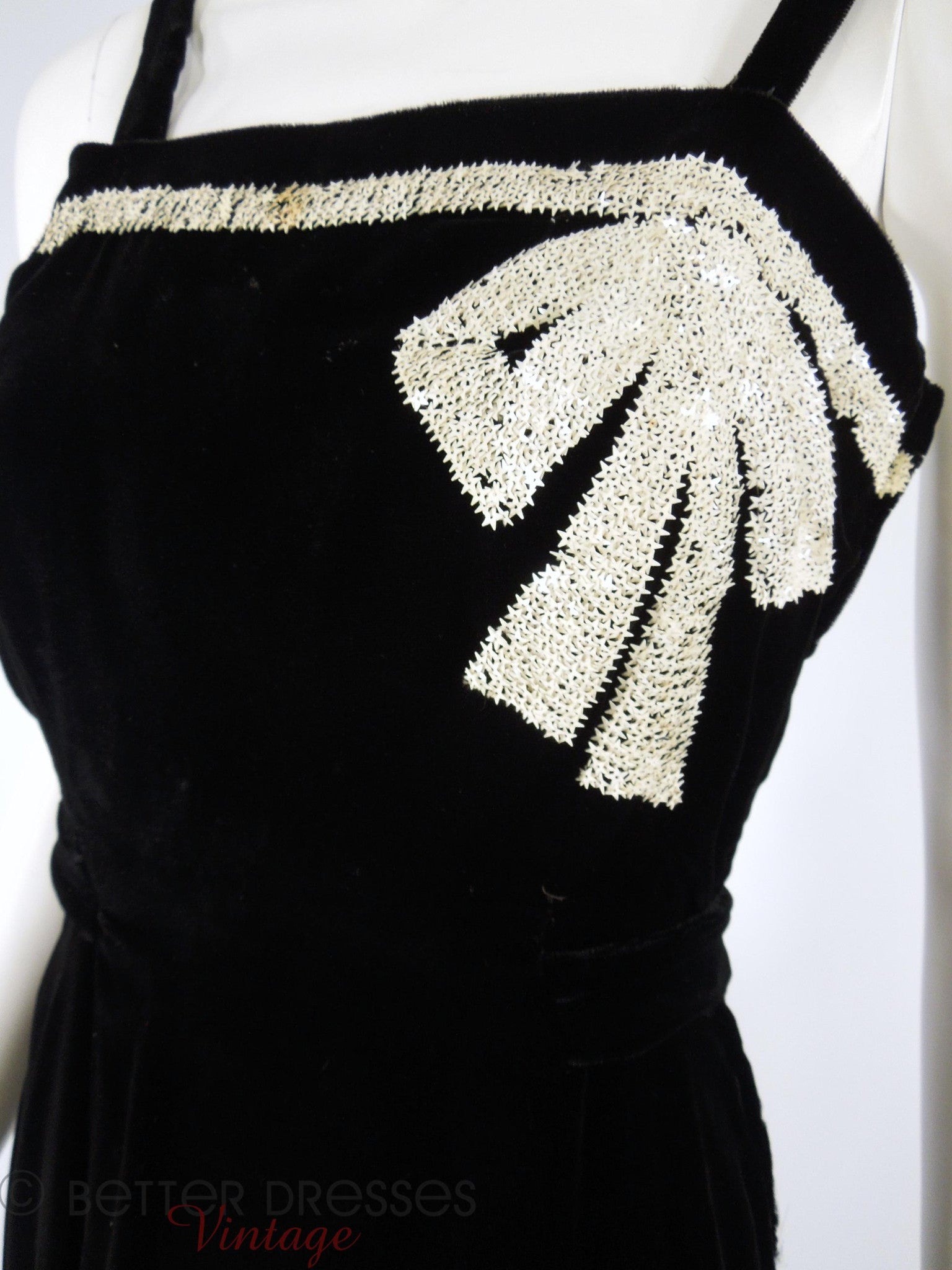 30s Black Velvet Dress & Jacket Set - sm Better Dresses Vintage 30s Black Velvet Dress & Jacket Set - sm Better Dresses Vintage