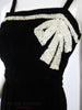30s Black Velvet Dress & Jkt - bow detail