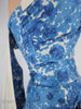 40s/50s Blue Floral Wiggle With Wrap - side of waist