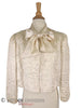 40s Quilted Satin Bed Jacket - full view