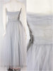 40s/50s Periwinkle Tulle Gown - back views