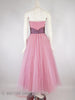 40s/50s Pink Tulle Ball Gown - back view