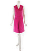 60s Hot Pink Velvet Scooter Dress - front