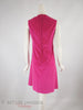 60s Hot Pink Velvet Scooter Dress - back view