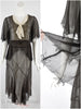 20s/30s Dress in Black Crepe - main view