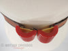 Art Deco Red Bakelite Belt Buckle & Belt - top view
